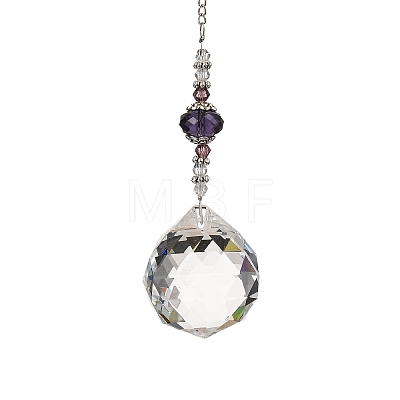 Glass Round Dowsing Pendulums HJEW-K047-01P-02-1