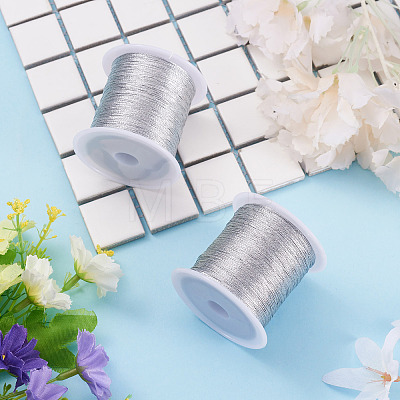 2 Rolls Round PET Metallic Thread MCOR-TADJ0001-01A-02-1