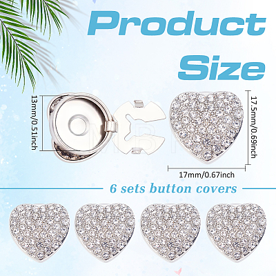 6Pcs Zinc Alloy Cufflinks BUTT-ME0001-36A-1