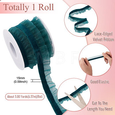 5 Yards Velvet Organza Ribbon SRIB-TA0001-39-1
