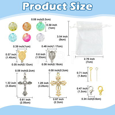 Religion DIY Pendant Decoration Making Kits DIY-YW0018-34-1