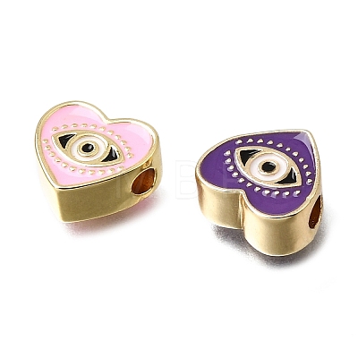 Brass Enamel Beads KK-CBA0E55-06G-1