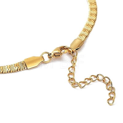 304 Stainless Steel Herringbone Chain Necklaces NJEW-P282-01G-1