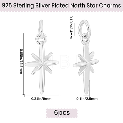 6Pcs Brass Pendants KK-BBC0026-01S-1