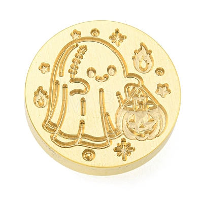 Halloween Series Wax Seal Brass Stamp Heads AJEW-M039-01F-1