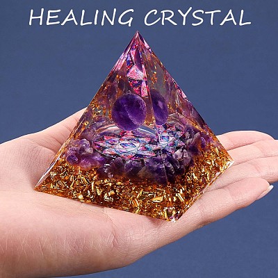 Amethyst Crystal Pyramid Decorations JX069A-1