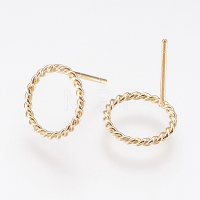 Long-Lasting Plated Brass Stud Earrings KK-K227-058G-NF-1