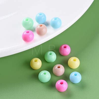 Opaque Acrylic Beads X-MACR-S370-C8mm-M1-1