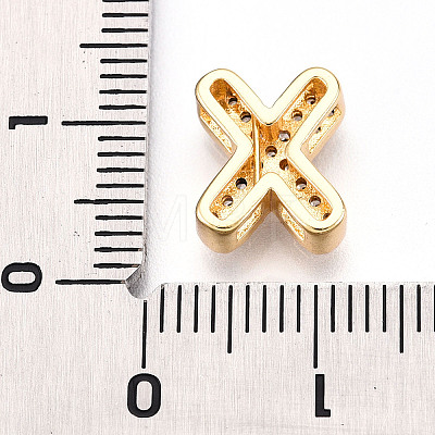 Brass Micro Pave Cubic Zirconia Charms KK-N254-217G-X-1