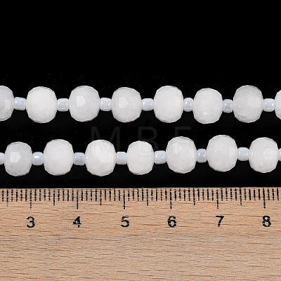 Natural White Jade Beads Strands G-H057-A22-07-1