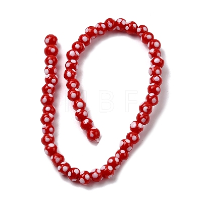 Handmade Lampwork Beads LAMP-D002-6mm-01A-1