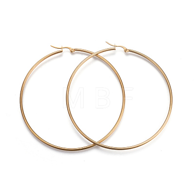 201 Stainless Steel Big Hoop Earrings LS-EJEW-A052-20A-G-1