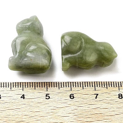 Natural Southern Jade Carved Figurines DJEW-L023-B13-1