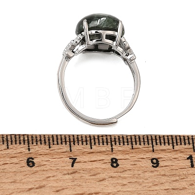 Brass Micro Pave Cubic Zirconia Finger Rings CU-CBA260E-16P-1