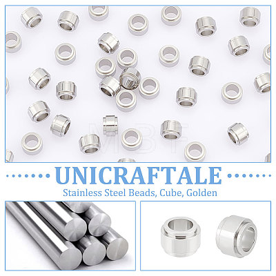 Unicraftale 100Pcs 201 Stainless Steel Beads STAS-UN0048-82-1