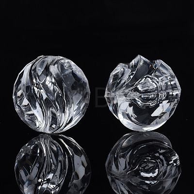 Transparent Acrylic Beads X-TACR-N009-34-1