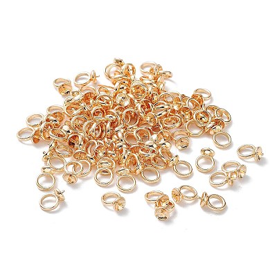 Brass Screw Eye Peg Bails Charms KK-T056-104G-NF-1