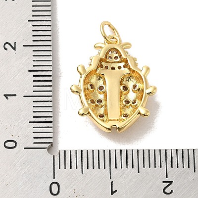 Brass Cubic Zirconia Pendants KK-M278-11G-1