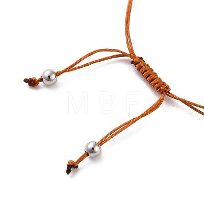 Adjustable Nylon Thread Braided Bead Bracelets BJEW-JB06655-01-1