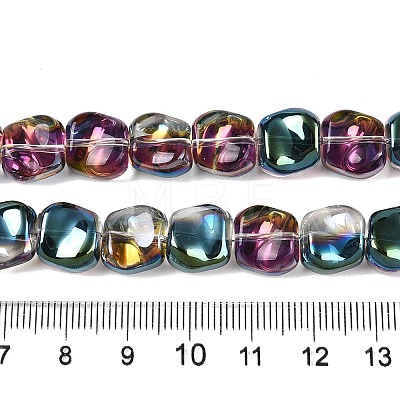 Electroplate Glass Beads Strands EGLA-N012-07V-1