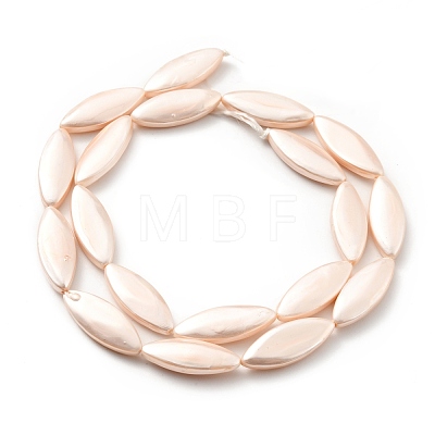 Electroplated Shell Pearl Beads Strands BSHE-G027-10-1