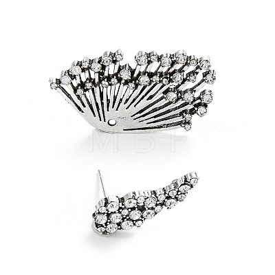 Alloy & Rhinestone Stud Earrings WG885AD-01-1