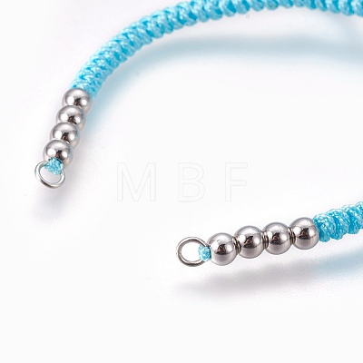 Nylon Cord Braided Bead Bracelets Making BJEW-F360-FP17-1