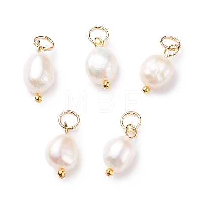 10Pcs Natural Cultured Freshwater Pearl Pendants PALLOY-YW00178-01-1