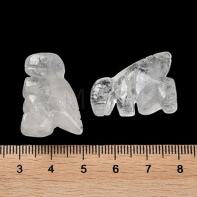 Natural Quartz Crystal Carved Healing Dinosaur Figurines G-B062-07F-1