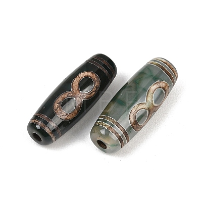 Tibetan Style dZi Beads TDZI-E004-43-1