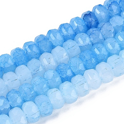 Imitation Jade Crackle Glass Beads Strands GLAA-N068-01A-A09-1