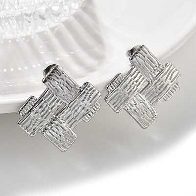 304 Stainless Steel Stud Earrings for Women EJEW-K306-26P-1