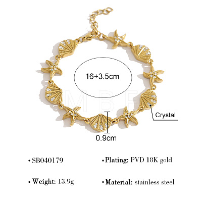 Women's 304 Stainless Steel Bracelets WGEDF3A-01-1