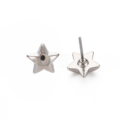 Star Stud Earrings for Women EJEW-S213-03A-01S-RS-1