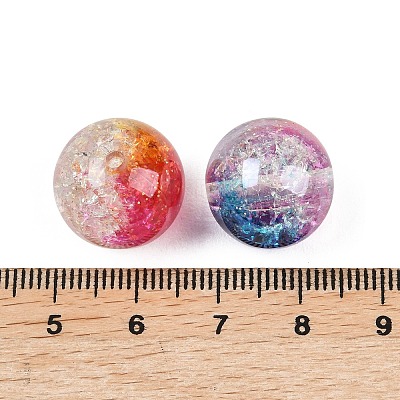 Transparent Crackle Resin Beads RESI-C070-15-1