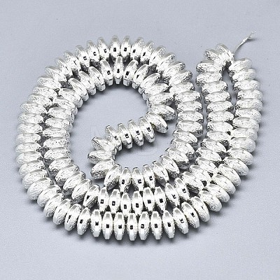 Electroplate Non-magnetic Synthetic Hematite Beads Strands G-S372-001-01S-1