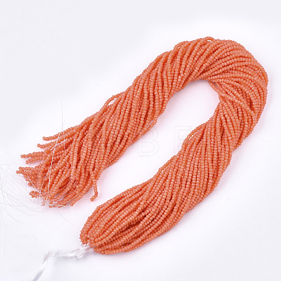 Opaque Solid Color Glass Beads Strands GLAA-S178-14A-06-1