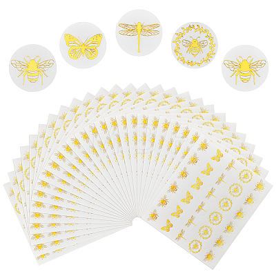 Round Dot Paper Sealing Stickers DIY-WH0349-137A-1