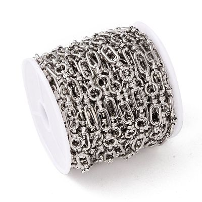 304 Stainless Steel Ring and Oval Link Chains CHS-E023-04P-1