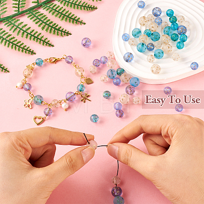 75Pcs 6 Styles Transparent Frosted Resin Beads RESI-TA0002-42-1