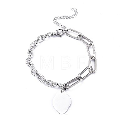 304 Stainless Steel Paperclip Chains & Cable Chain Jewelry Sets SJEW-K153-01P-1