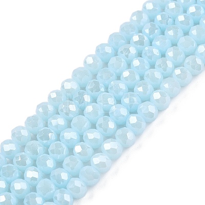 Electroplate Glass Beads Strands EGLA-A044-P4mm-A06-1