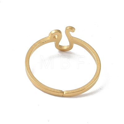 Real 18K Gold Plated 304 Stainless Steel Adjustable Finger Ring RJEW-L115-01G-08-1