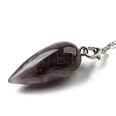 Natural Amethyst Bullet Charm G-Q1002-07P-12-1