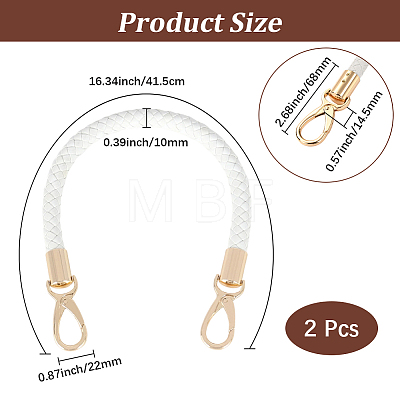 2Pcs PU Leather Bag Handles DIY-CL0001-95B-1