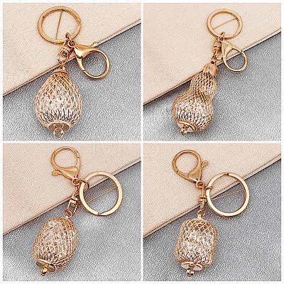   8Pcs 4 Styles Iron Bead Cage Connector Charms FIND-PH0009-38-1