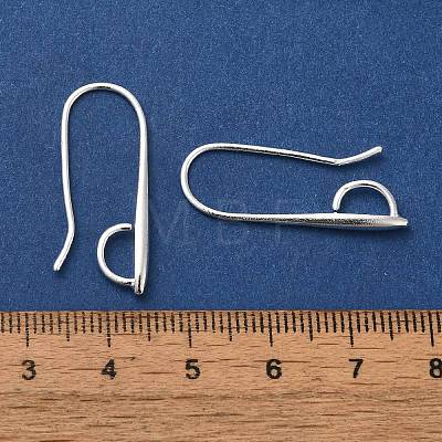 Brass Earring Hooks KK-H502-11S-1