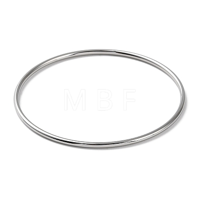 Non-Tarnish 304 Stainless Steel Simple Plain Bangle for Women High Polished BJEW-F461-01I-P-1