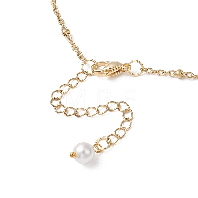 Ocean Alloy Enamel Whale Tail Shell Shape Starfish Pendant Brass Cable Chain and 304 Stainless Steel Satellite Chain Bib Necklaces for Women NJEW-JN05815-03-1