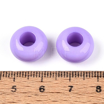 Opaque Acrylic European Large Hole Beads SACR-N019-03F-1